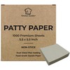 Kitchen Geeks Hamburger Patty Paper - 1000 Wax Paper 5.5