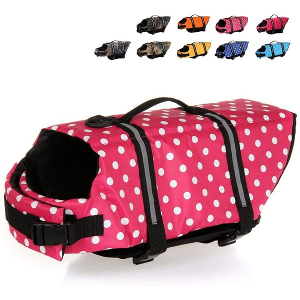 HAOCOO Dog Life Jacket Vest Saver Safety Swimsuit Preserver with