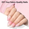 Gel Nail Kit, 240Pcs Short Almond Nail Tips, 15g Glue