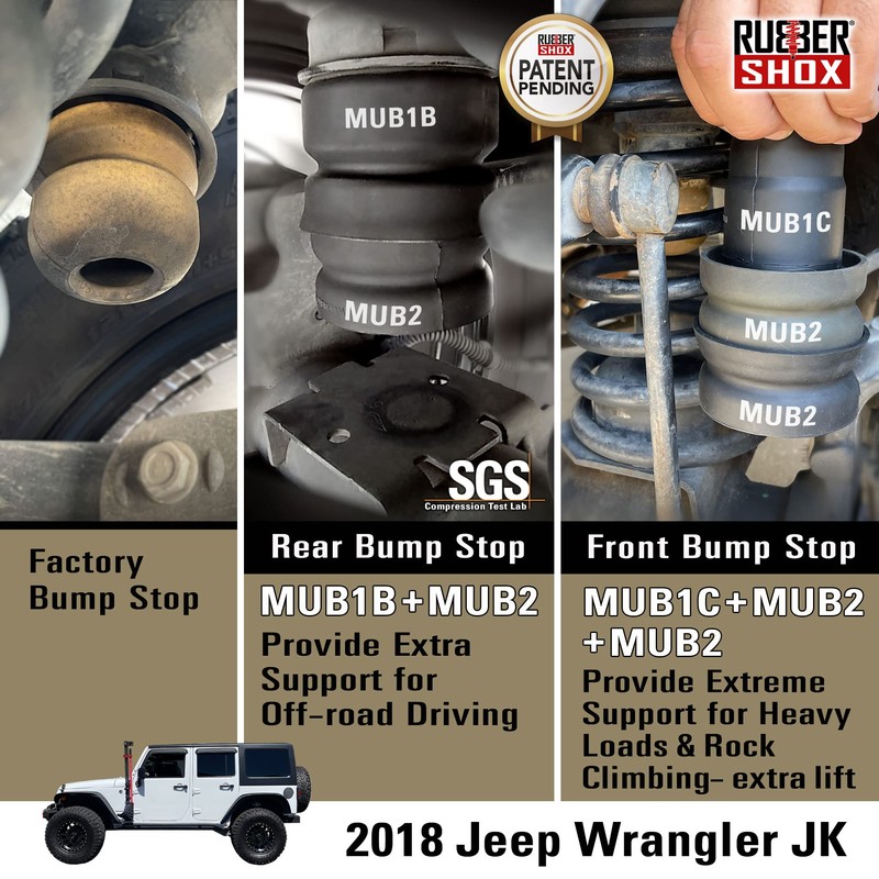 RubberShox Modular Universal Rubber Bump Stop for Light Truck/SUVs |