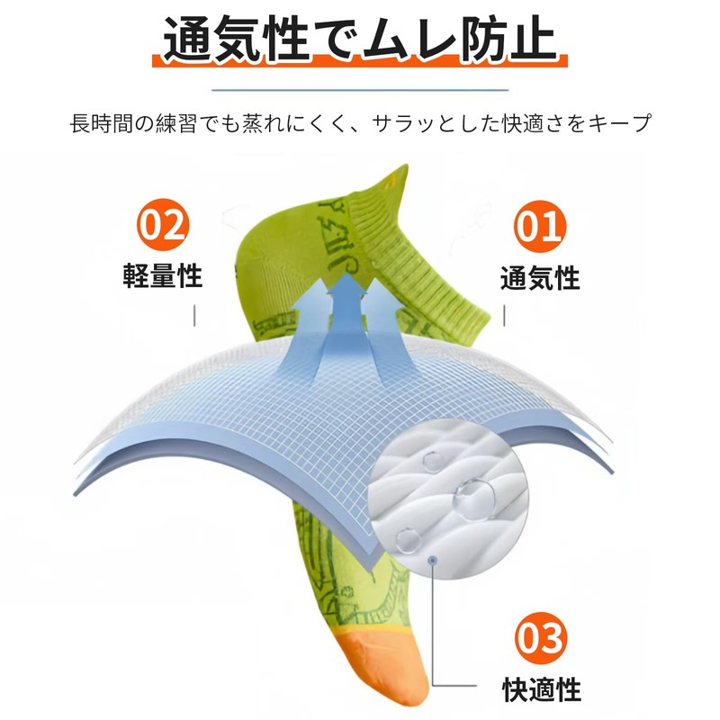 [フリランス-ショプ] ソックス メンズ 5足組 春夏秋用 靴下 くるぶし高弾性 通気性 抗菌·防臭 吸汗