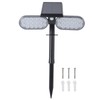 Solar Motion Sensor Wall Light 2 Heads IP65 Waterproof High