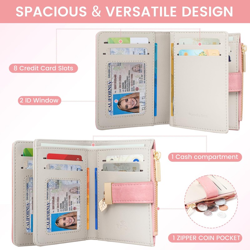 Pomelo Best Wallet Women Large Capacity Bifold Wallets for Women