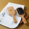 pfefe Wooden Paddle Hair Brush - Square Detangling Reducing Breakage