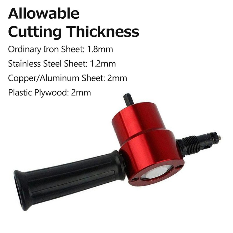 Sheet Metal Nibbler Cutter Double-Headed Sheet Cutter Nibbler Drill Attachment