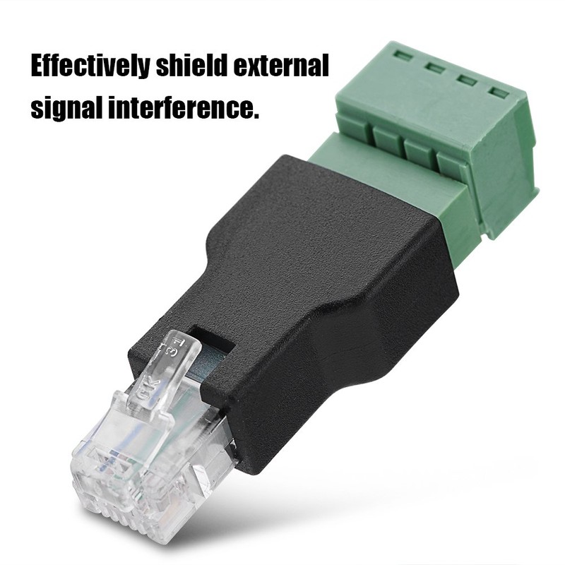 Zerone RJ11 Screw Terminal Adaptor, EIA/TIA 568B Wiring Standard, Shields