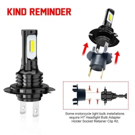 CHUSYYRAY For Yamaha YZF-R6 2006 08 2009 YZF-R1 6500K H7 Motorcycle LED Headlight Bulb HK