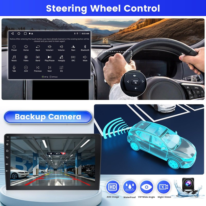 Inefala 2+64G Android 13 Car Stereo Radio for Toyota Prius