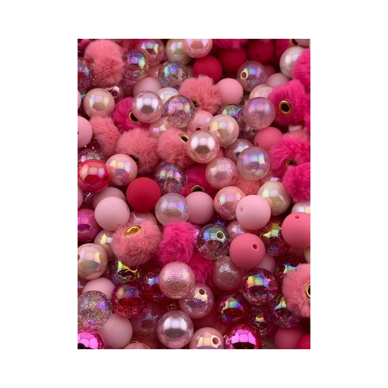 Color Mix 20 Pack 16mm Acrylic Beads for Pen and