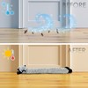 Novelty Draught Draft Excluder, Grey Cat Design Soft Micro Fleece