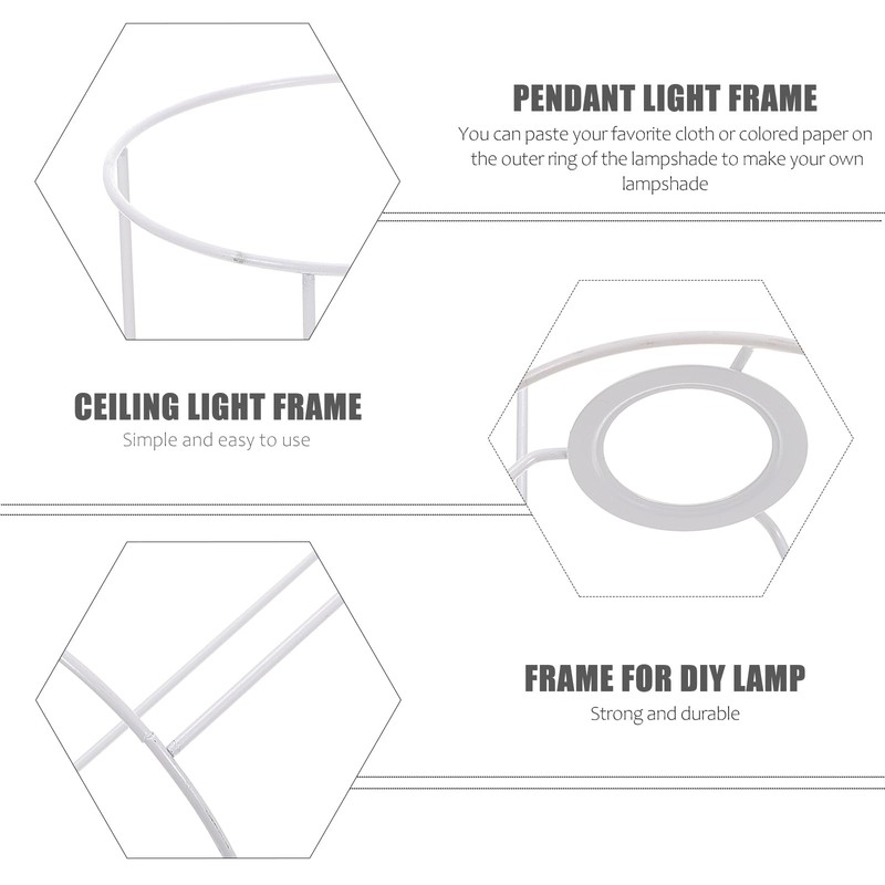 1pc Shade Holder E27 Bracket Frame Cylindrical Iron