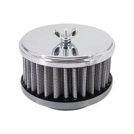 KIPA Chrome Air Cleaner Filter 4" x 2" assembly Fits for carburetor with 2 5/8" or 2 5/16" neck diameter Washable 7151 4354 1489 6475 4790