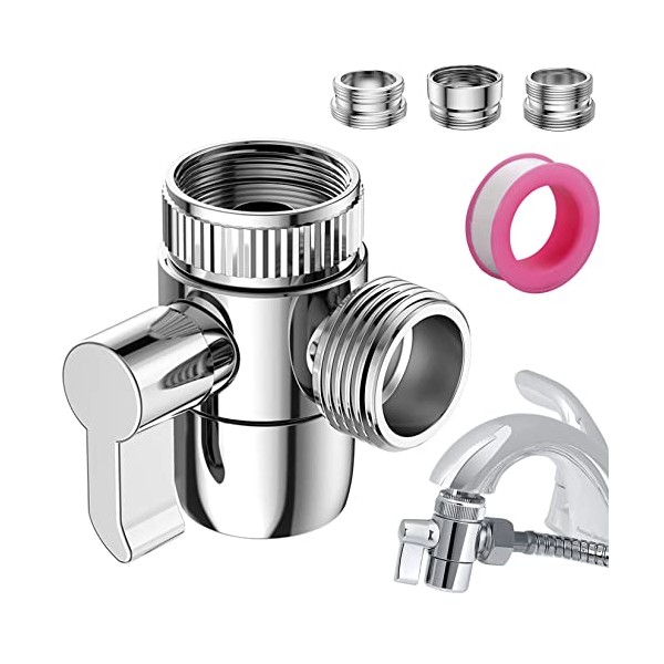 Roscid Roscid Faucet Diverter Valve with Aerator, 3-Way Diverter Valve