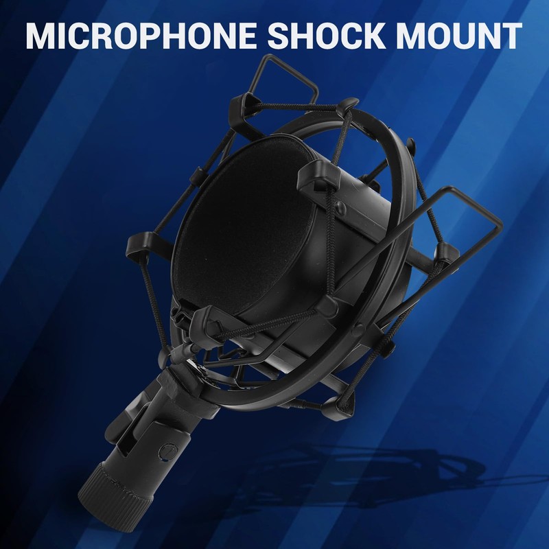 Microphone Shock Mount, Mic Clip Holder Mount for Studio Condenser