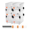 VEVOR Plastic Stackable Storage Bins 6 pcs Garage Organizer Bins