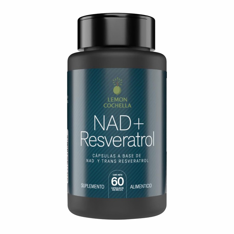 NAD Resveratrol - Suplemento alimenticio, 60 Capsulas de 500mg.