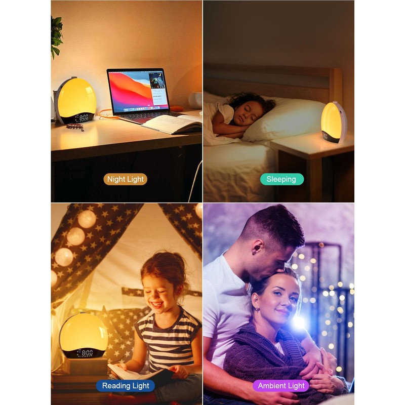 Togaga Newest Sunrise Alarm Clock, Wake Up Light Night Light,