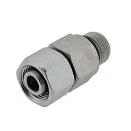 Adjustable Straight Screw-In Fitting 16 S-NPT 1/2 Inch Cutting Ring Fitting Heavy Series Stainless Steel 1.4571
