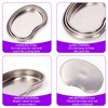 Swpeet 4Pcs 304 Stainless Steel 2 Shapes Square and Kidney
