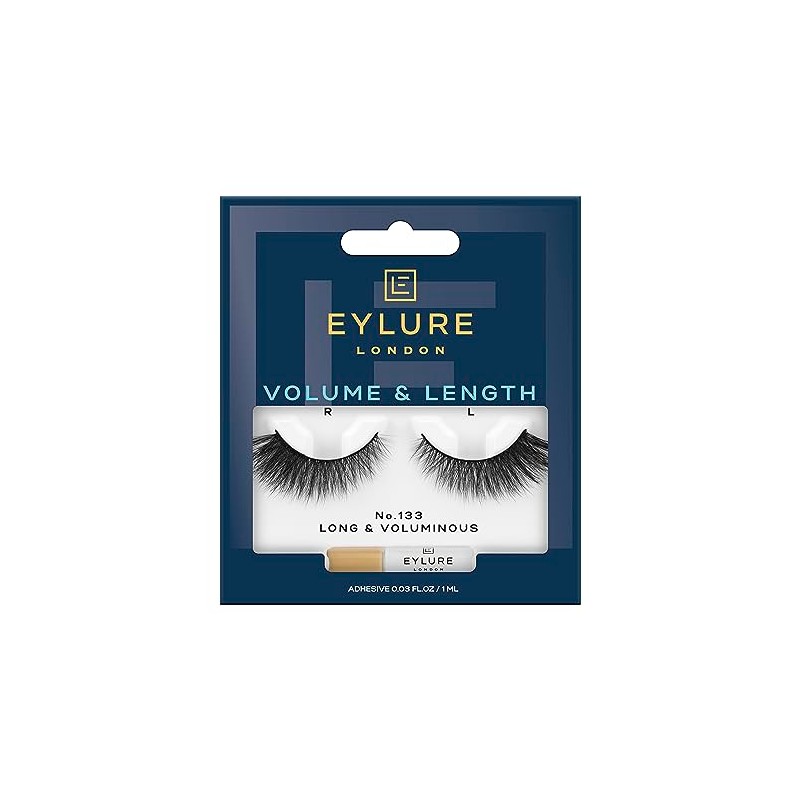 Eylure Volume & Length No. 133 False Lashes (packaging may