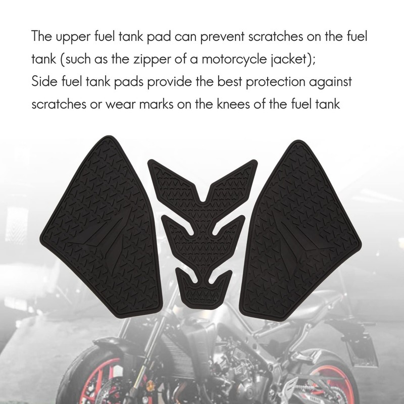 Bopfimer Motorcycle Non-Slip Side Tank Pad Sticker Waterproof Rubber Sticker