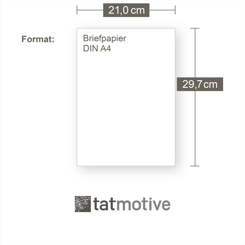 TATMOTIVE Letter Paper Cardboard Vintage Retro DIN A4, 170 g/m²,