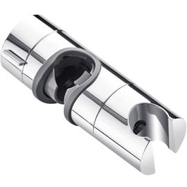 Shower Head Holder for Slide Bar Adjustable,18-25MM O.D. Hand Shower Bracket Holder for Slide Bar Slider Clamp Bathroom Replacement,360 Degree Rotation Sprayer Holder ABS Chrome