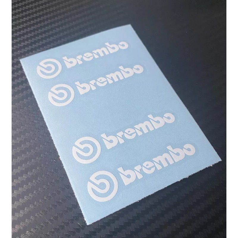 CUSTOM 4 Brembo Decals Stickers Vinyl Caliper Brake Gloss White