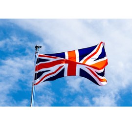 Homissor British Flag 5x8 Union Jack England Flags Embroidered Sewn Stripes Large United Kingdom UK Flag Heavy Duty Outdoor