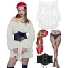 kasahara Pirate Costume Women's Set Medieval Sexy Pirate Off Shoulder