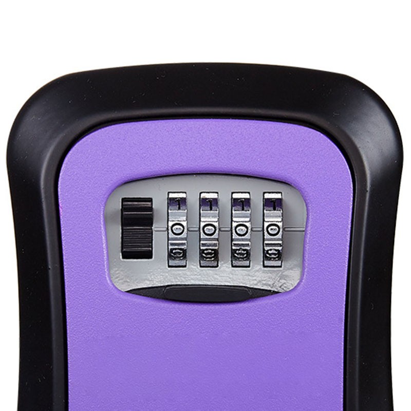 Key Box Wall Mounted 4 Digit Aluminium Alloy Simple Safe