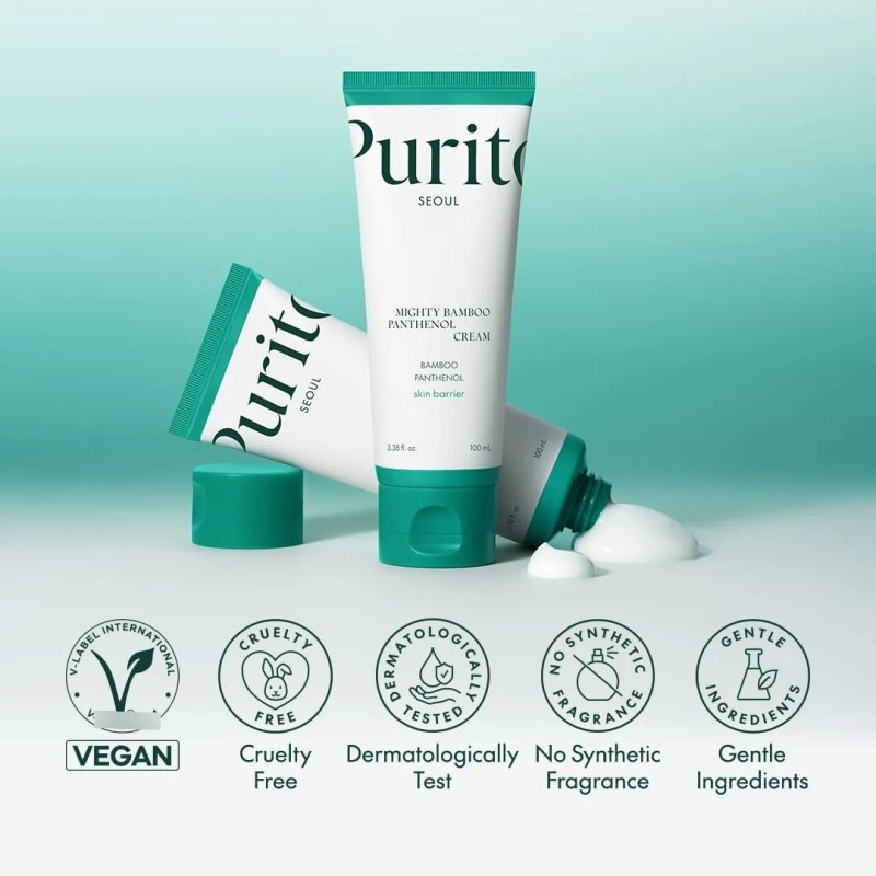 Purito Mighty Bamboo Panthenol Cream 100ml Todo Tipo De Piel