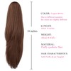Brown Clip Ponytail,SYXLCYGG Straight Clip Claw Ponytails 18" 4.3 OZ