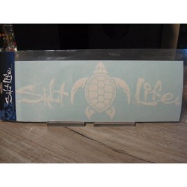 Salt Life Decal - 12" Medium Surface Mount Sticker - Turtle - White SA847