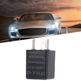 CF15 LED Flasher, LED Flasher Relay, CF15 JL-02 12V 24V Universal ABS Non Polarity Normally Open Flash Relay for, Automotive Electrical System Relays