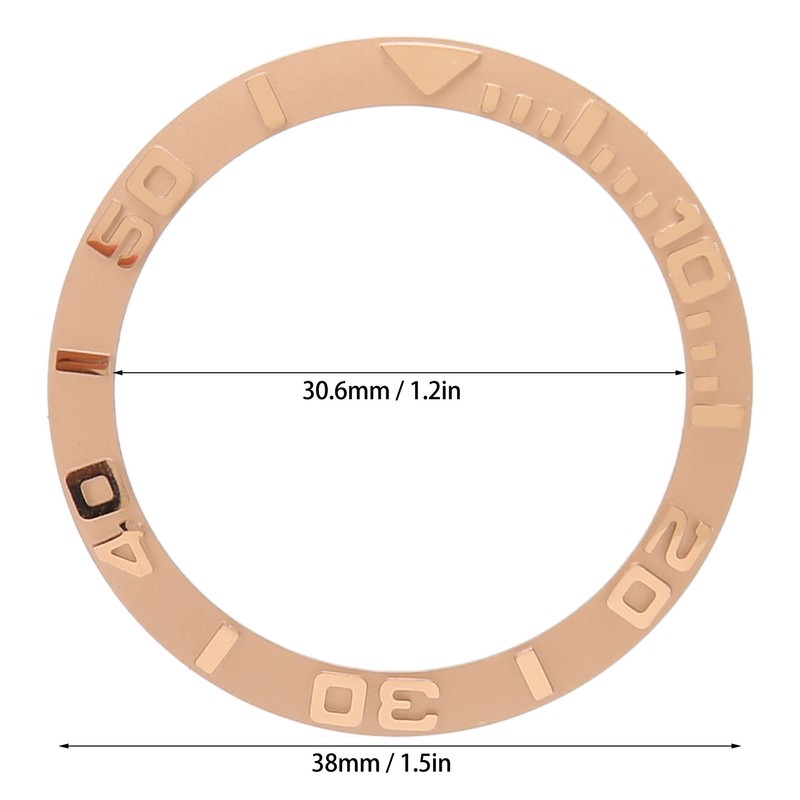 Watch Bezel Insert 38mm Ceramic Embossed Digit Watch Bezel Ring