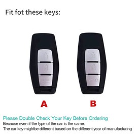 ontto Car Key Fob Cover Keyring fit for Mitsubishi Outlander 2022 2023 keyless Entry Remote Key Case Leather Key Holder Keyring Keychain Accessories Decorative Protector 3 Buttons Brown A