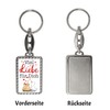 Duck Keyring with Saying Viel Liebe für dich Valentines Gift