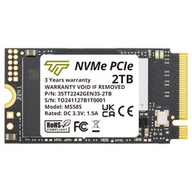 Timetec 2TB M.2 2242 SSD NVMe PCIe Gen3x4 Single Sided Read/Write Speed Up to 2,500/1,700 MB/s Compatible with Lenovo Thinkpad X1 Nano Gen 2 /ThinkPad 11e Yoga Gen 6 /Thinkpad E15 Laptop and Desktop
