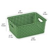 6-Pack Plastic Storage Basket, Plastic Weave Basket