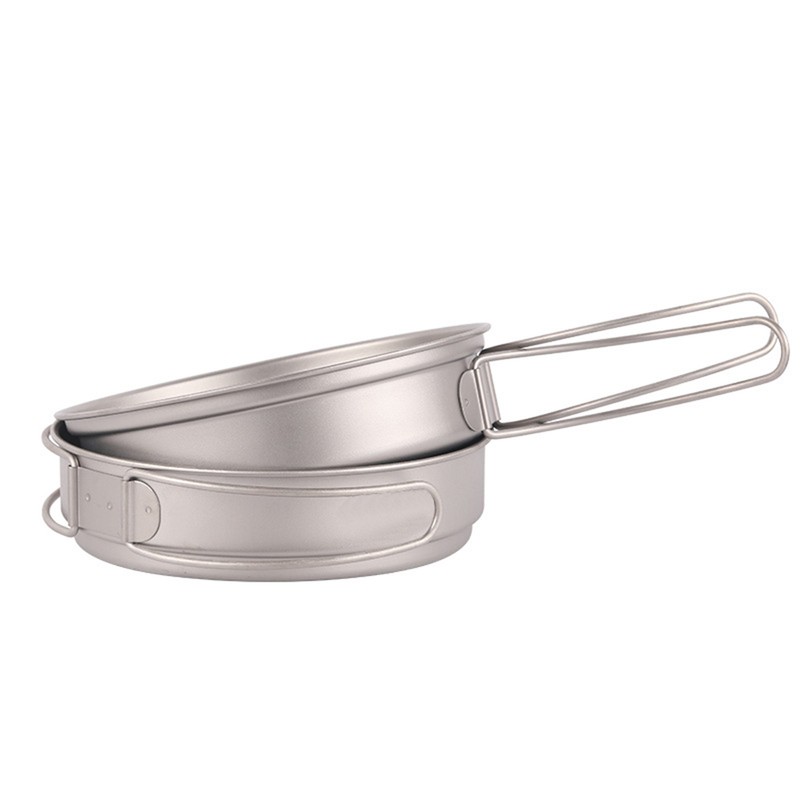 Lixada Ultralight Titanium Frypan Outdoor Camping Hiking Backpacking Cooking Frying
