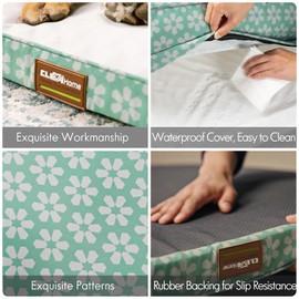 ClevaHome Comfort Orthopedic Dog Bed for Large Dogs - Waterproof Sofa Bed with Removable Bolsters & Washable Cover & Nonslip Bottom, Egg Foam Dog Sofa with Enhanced Head and Neck Support