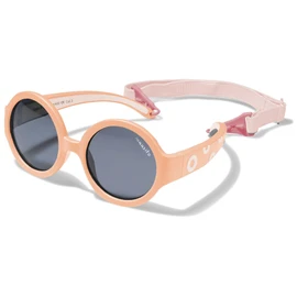 Mausito Children's Sunglasses 2-5 Years Girls | Comparison Winner Children's Sunglasses 100% UV Protection | Flexible | Non-Toxic Sunglasses for Children with Strap | European Design, peach, Unit size