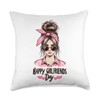 National Girlfriends Day - Trendy and Fashionable Design Throw Pillow