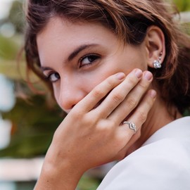 ChicSilver Thin Band Love Knot Ring - 925 Sterling Silver Ring for Women - Best Friend Promise Ring - Stacking Rings Jewellery - Dainty Minimalist Band Ring