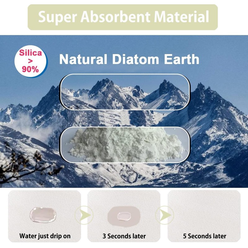 Acidea Diatomaceous Earth Mat for Windowsill, 3.9in x 114in Long