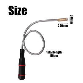 1 x long magnetic rod, rod magnet, magnetic telescopic rod, flexible magnetic rod, magnet with handle, magnetic picking tool