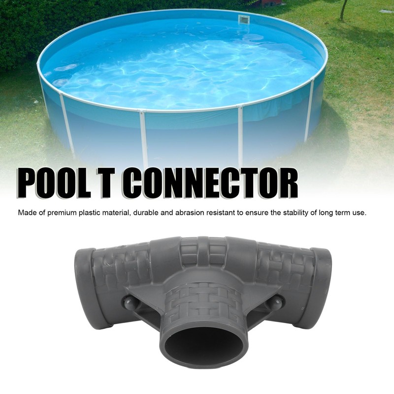 Pool T Connector for P07082 Swimming Pool Accessory, Plastic Oval