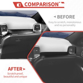 Amayum Fit for Jeep Grand Cherokee 2011-2020 Dashboard Center Console Panel Side Air Vent Outlet Cover Interior Accessories,Matte Black