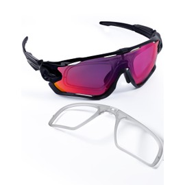 SAUCER Rx Insert Optical Adaptor Rx Prescription Lens Carrier for Oakley OO9290Jaw-breaker / OO9270Jaw-breaker Asian Fit(AF) Sunglasses - Clear